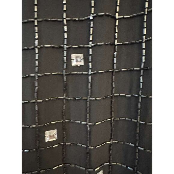 Vintage 90s Argenti Notte Silk Beaded Dress Women’s 8 Black Evening Cocktail - Picture 7 of 14